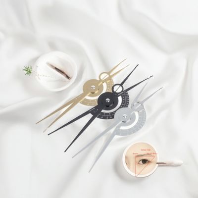 3D Tattoo Äquidistantes Skalenmuster Messwerkzeug Edelstahl Drei-Punkt-Positionierungs-Balance-Lineal Zirkel mit Goldwaage