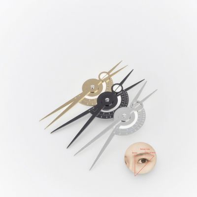 3D Tattoo Äquidistantes Skalenmuster Messwerkzeug Edelstahl Drei-Punkt-Positionierungs-Balance-Lineal Zirkel mit Goldwaage