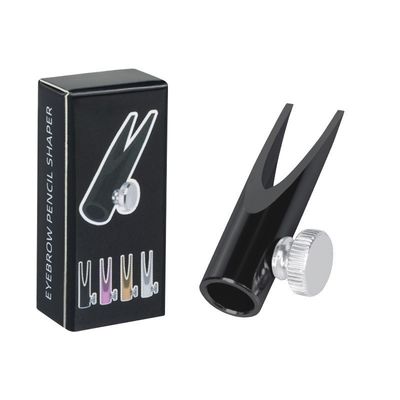 Zylindrischer Metall-Doppelseitiger U-förmiger Schlitz-Augenbrauenstift-Anspitzer Holz-Augenbrauenstift Permanent Make-up Zubehör