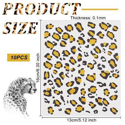 Kreuzspiegel-Gesicht Gepard Katze Schnurrhaare Leopard Tattoo Aufkleber Neu Druck Papier Körper Applikation mit Heißfolie für Halloween