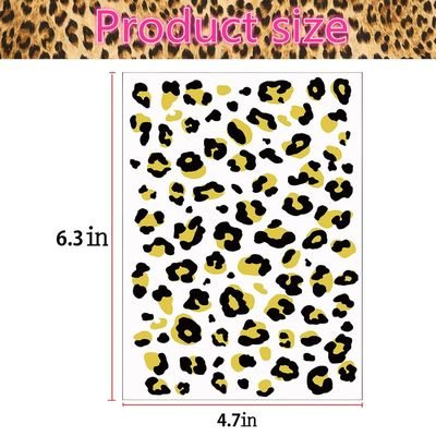 Neues Cheetah Muster Bronze Tattoo Aufkleber Modisch sexy Körperdekorationsmaterial temporäres Gesichtsdruck für europäische amerikanische Partys
