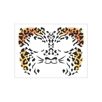 Neues Cheetah Muster Bronze Tattoo Aufkleber Modisch sexy Körperdekorationsmaterial temporäres Gesichtsdruck für europäische amerikanische Partys