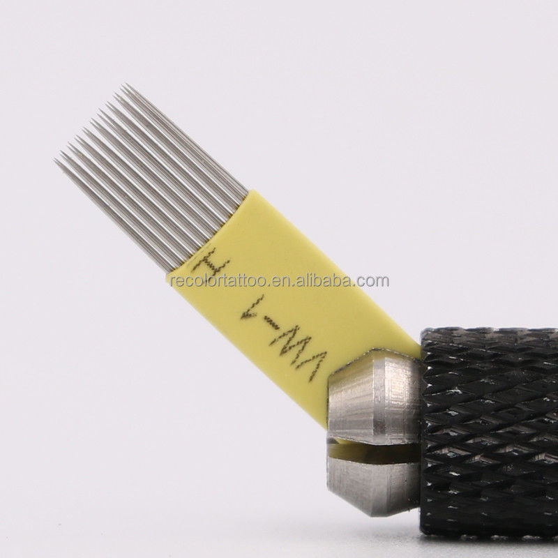 OEM 9/15/17/19/21 Pin Microblading Shading Blade Tattoo Nadel Doppelreihe Mikroblading Nadel für 3D Nebel Augenbraue & Lippen Tattoo