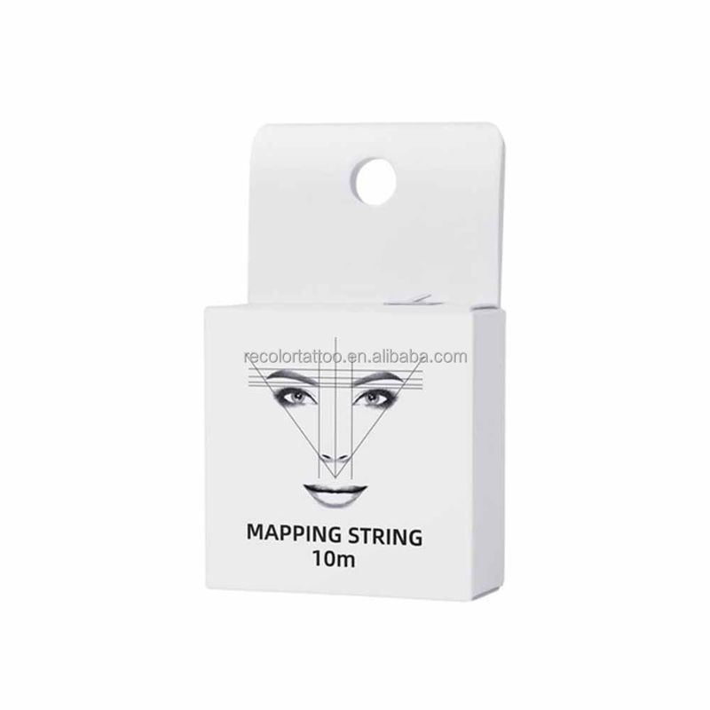 Private Label 10m Einweg-Mikrobladen mit vorgeschriebenem Tattoo-Mapping-String Augenbrauenmarker-Dreh für Augenbrauen-Tattoo-Brow