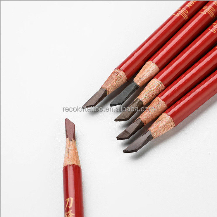 Kundenspezifische Augenbrauen-Enhancer aus Holz, harter Augenbrauenstift, Permanent-Tattoo-Stift, Augenbrauen-Tönung, Microblading-Marker-Stift