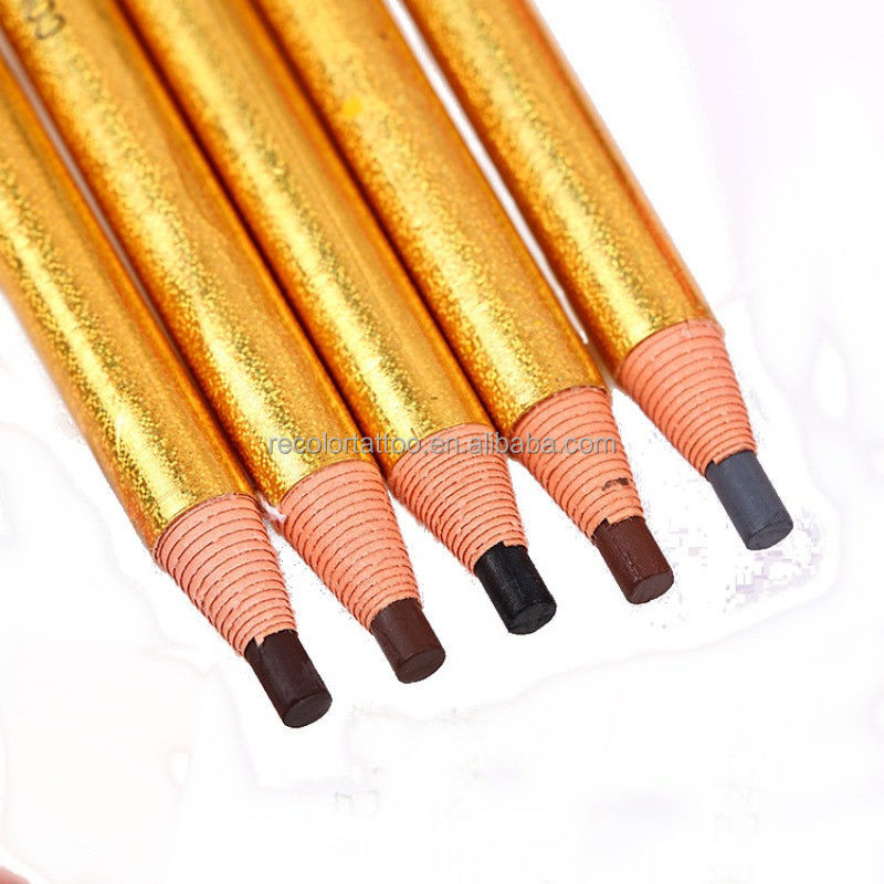Kundenspezifischer weißer Microblading-Stift für Permanent-Make-up, wasserfester Augenbrauenstift mit Farbton, Kosmetik, natürliches Schönheitsaccessoire