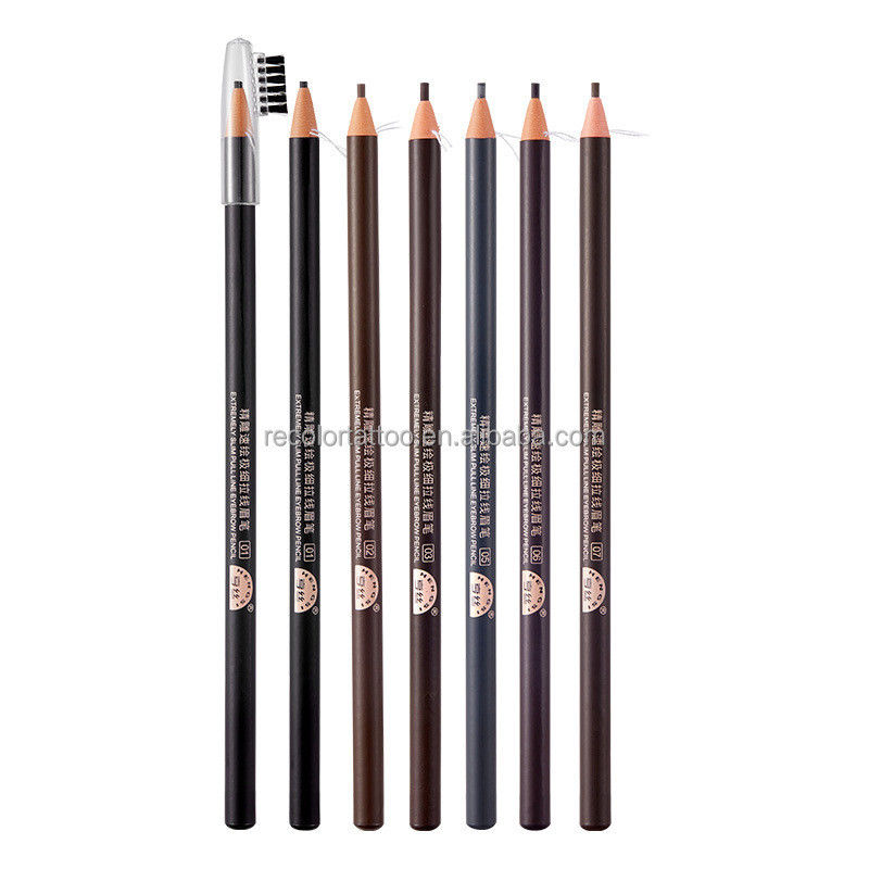 Private Label Wasserdichtes Mikrobladen Augenbrauen Bleistift Extrem schlank Feinspitze Kosmetik Make-up Farbe Private Label Make-up