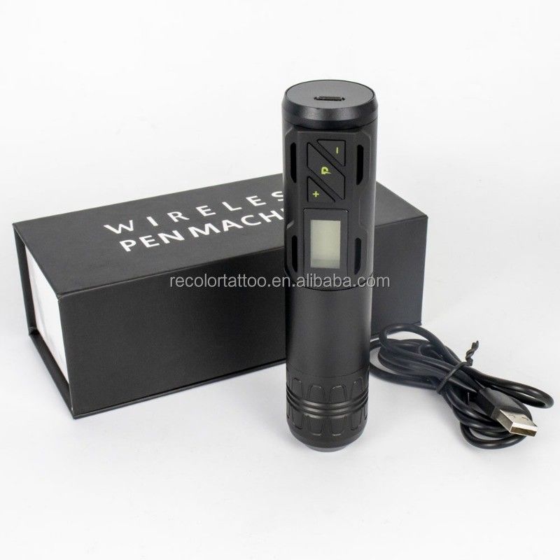 Private Label Portable Wireless Tattoo Machine Pen mit LED-Display Langer Betriebszeit Dreh-Tattoo-Pistole Dauermerkmal