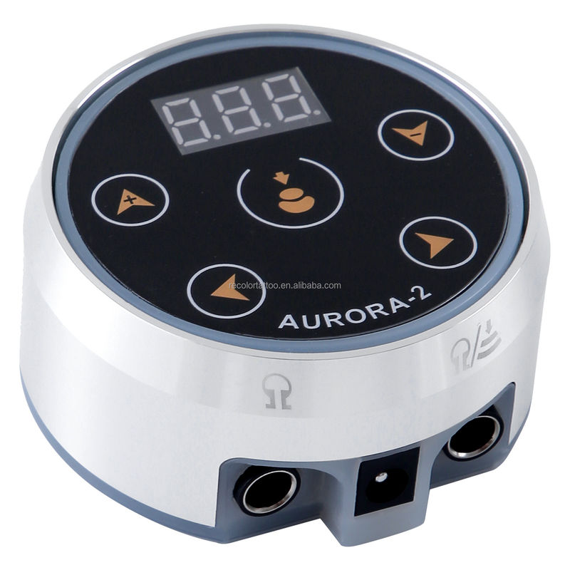 AURORA Mini Tattoo Pen Stromversorgung mit LCD-Bildschirm EU/US Adapter Spulenpistole & Drehtattoo-Maschine Dauermake-up-Zubehör