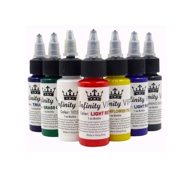 Private Label 30ML/Flasche Professionelle Tattoo-Pigment-Tinten Sichere, halbpermanente Körper-Schönheits-Tattoo-Kunst-Farbe-Zubehör