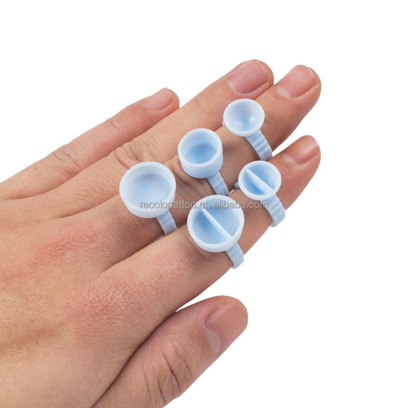 Professionelle 100 Stück Mikroblading Tattoo Tinte Ringe für Permanente Make-up hochwertiges Zubehör