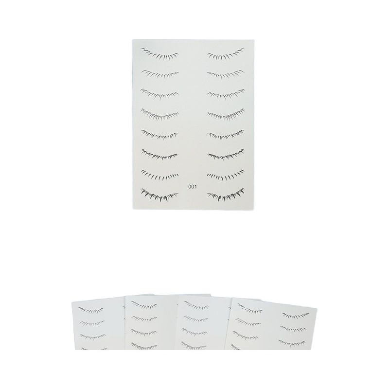 3D Realistische untere Wimpern temporäre Tattoo Einweg-Schönheits-Make-up Augenaufkleber aus strapazierfähigem Papier