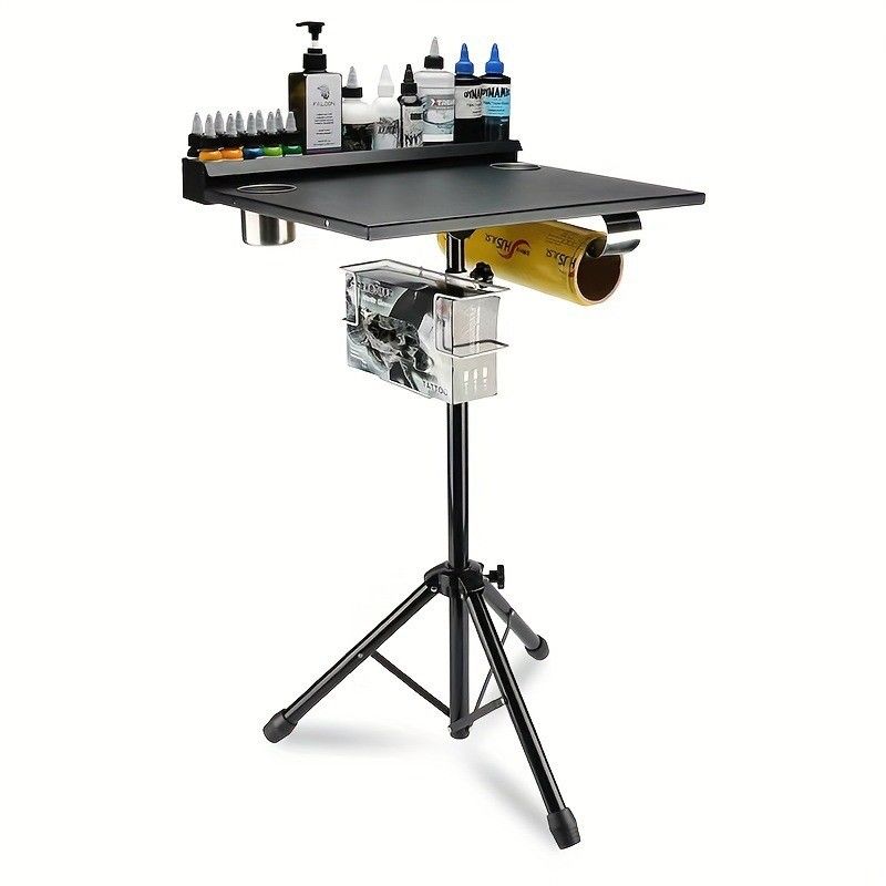 Modernisierte Metalltattoo-Arbeitsbank mit verstellbarem Schutzfilmregal