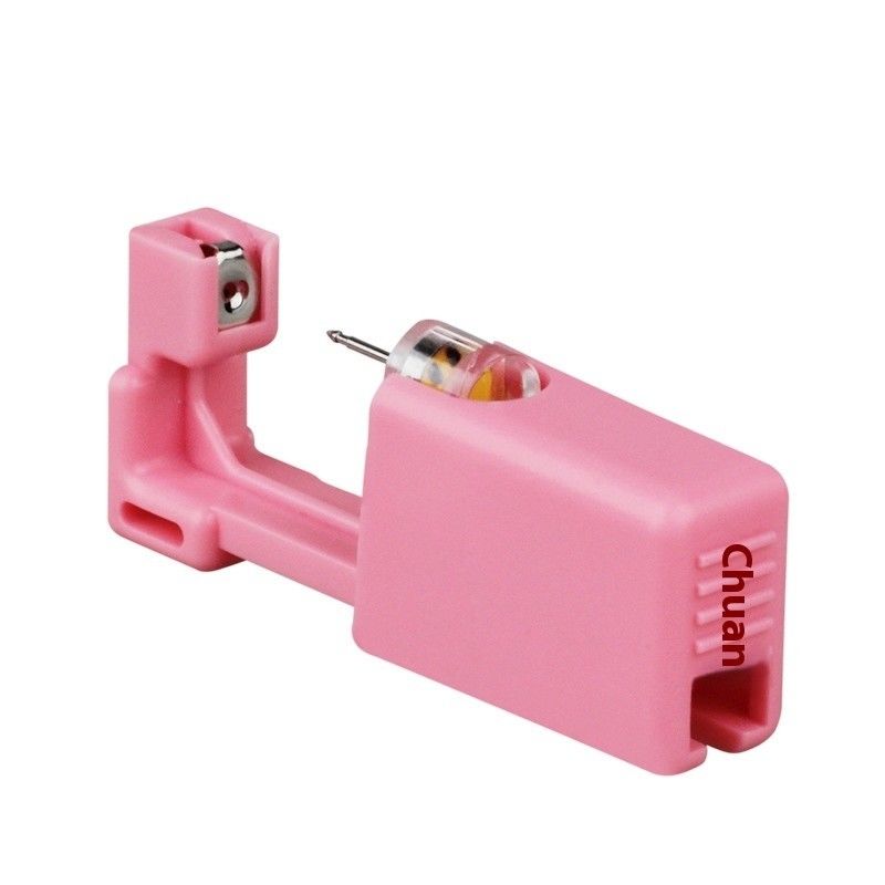 Private Label Pink Disposable Ear Piercing Gun mit Nail Stud Matte Finish Liquid Form