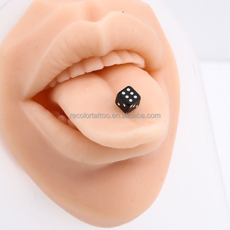 Silikon-Tattoo-Modell für die Praxis menschlicher Körper Ohr Nase Lippenbildschirm Piercing Training Permanentes Make-up-Tool