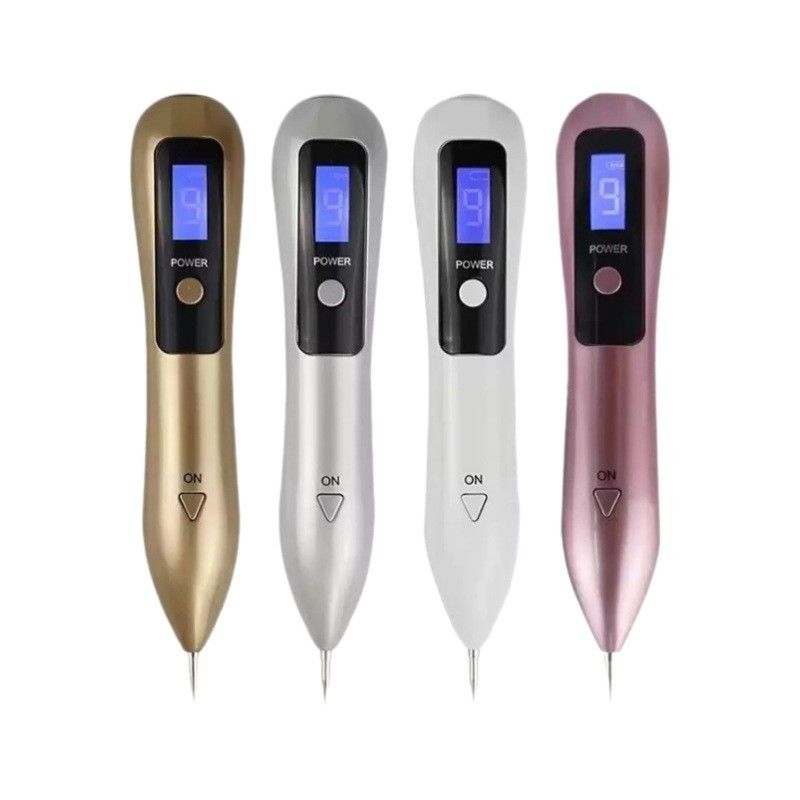 Neuer schmerzfreier Punkt-Muttermal-Spot-Stift, tragbares elektrisches Schönheits-Salon-Lasergerät mit LCD für Gesicht und Körper, mit US/UK/CN/JP-Steckertypen